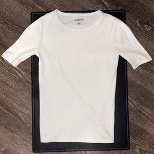 J. Crew Classic White Tee Slim Fit Crew Neck - Perfect Fit - Womens XXS